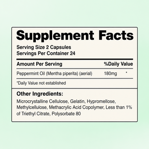 Capsules d'huile de menthe poivrée OEM ODM pour soutenir l'énergie, l'humeur, la santé cérébrale et la santé psychologique avec supplément de Mentha Piperita - Product Image 3