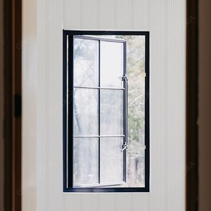 Nhôm pháp cửa sổ bão mở bên trong Cửa Sổ Màu Đen hồ sơ đẩy và kéo giá cửa sổ xoay - Product Image 5