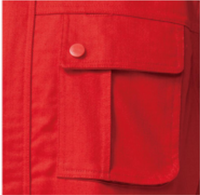 Combinaison de travail de sécurité haute visibilité, rouge, antistatique, durable, à manches longues, avec plusieurs poches
