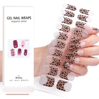 Noël Design Gel Nail Wraps Nouveau Design Gel Nail Stickers Semi Durci Nail Gel Bandes Kit Avec Lampe Led UV