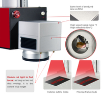 Genshine Machines de marquage laser à fibre optique de bureau en alliage métallique à haute efficacité pour toutes les industries 20W 30W 50W
