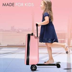Haute qualité en aluminium 120 degrés rotation libre Scooter valise pliable <span class=keywords><strong>cabine</strong></span> taille voyage bagages Scooter enfants Scooter bagages - Product Image 1