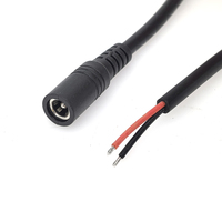Connecteur mâle/femelle DC 5.5*2.1 5.5*2.5 2 broches vers prise DC à extrémité ouverte prise adaptateur à tête unique avec câble métallique