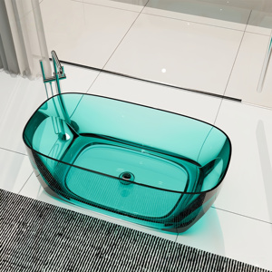 Mới phát triển trong suốt đầy màu sắc nhựa bồn tắm chất lượng cao nghệ thuật bồn tắm tinh khiết nhựa ngâm bồn tắm tinh thể rõ ràng bồn tắm freestanding bồn tắm - Product Image 5