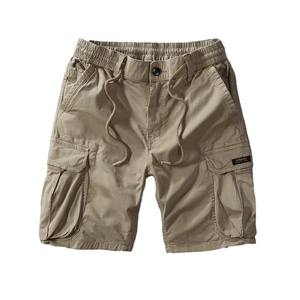 Nouveaux shorts d'été décontractés pour hommes 2026, multi-poches, amples, élastiques, en pur coton, longueur cinq pouces - Product Image 6