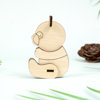 Puzzle en bois panda découpé au laser OEM en gros, modèle d'assemblage d'animaux 3D à faire soi-même, provenant de l'usine