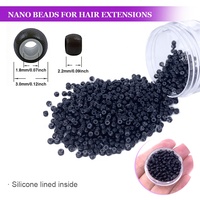 Kit d'extensions capillaires en silicone noir cuivré 3MM sans dommages pour salon professionnel - Vente en gros