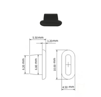 Prise anti-poussière de téléphone portable prise en silicone L 14/13 port de charge prise anti-poussière et étanche