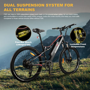 Bicicleta Eléctrica de Montaña GOSEN de 500 W y 48 V, 27.5 Pulgadas, Aleación, Frenos de Disco Hidráulicos, 9 Velocidades, Bicicleta <span class=keywords><strong>MTB</strong></span> Eléctrica para Adultos - Product Image 2