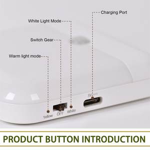 Lámpara de batería recargable por USB, Sensor de movimiento con Mini luz nocturna, luces LED para armario - Product Image 4