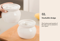 Pot de conservation alimentaire en céramique sans BPA, avec couvercle, personnalisable avec logo