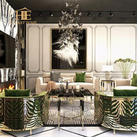 Fauteuils de salon de luxe italiens au design moderne et contemporain, fauteuil doré luxueux pour salon