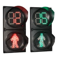 Feu de signalisation piétonnier rouge et vert de 8 pouces à 2 aspects avec minuteur de compte à rebours rouge et vert