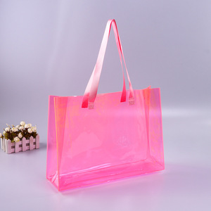 Bolsa de Hombro de Moda de Alta Calidad, Bolsa de Compras Holográfica Personalizable Reutilizable, Bolsas de Diseñador con Logotipo, Dos Aberturas, Impermeable, de PVC - Product Image 5