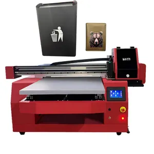 Domsem A1 6090 Digitale UV Flatbed Inkjet Printer Grote Printer 3 Printkop Witte Inkt En Kleur Inkt UV Printer