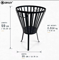 Brasero extérieur hexagonal, chauffage à bois à toit à plusieurs niveaux pour le camping hivernal et la terrasse