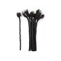 0.8cm épaisseur 10 pouces Extension permanente de cheveux humains Dreadlock Extension naturelle noire faite à la main Loc Extension de cheveux pour le tressage