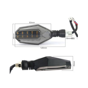Clignotant LED pour moto 12V bleu blanc rouge en plastique ABS pour rénovation et mise à niveau - Product Image 3