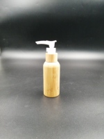 Set Botol Bambu Botol Kaca Losion, Perawatan Kulit Kosmetik Ramah Lingkungan