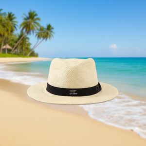 Chapeau de paille Fedora Angelina 57-59cm avec ruban pour usage extérieur - Product Image 2