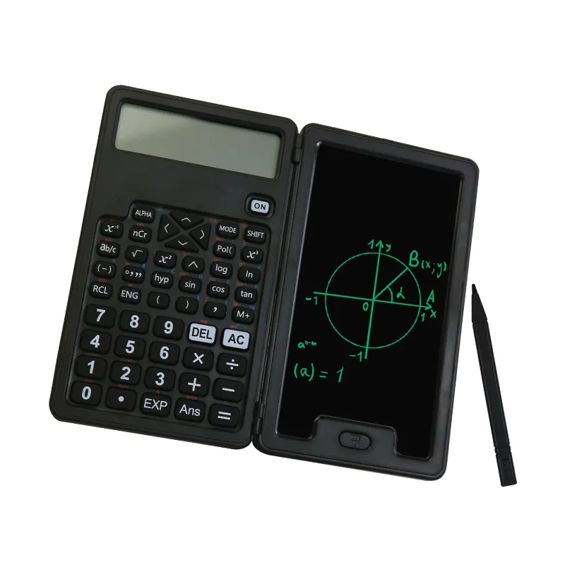 Tablet calculadora científica com 5 polegada digital notepad lcd escrevendo calculadora display lcd 2 em uma calculadora office escola