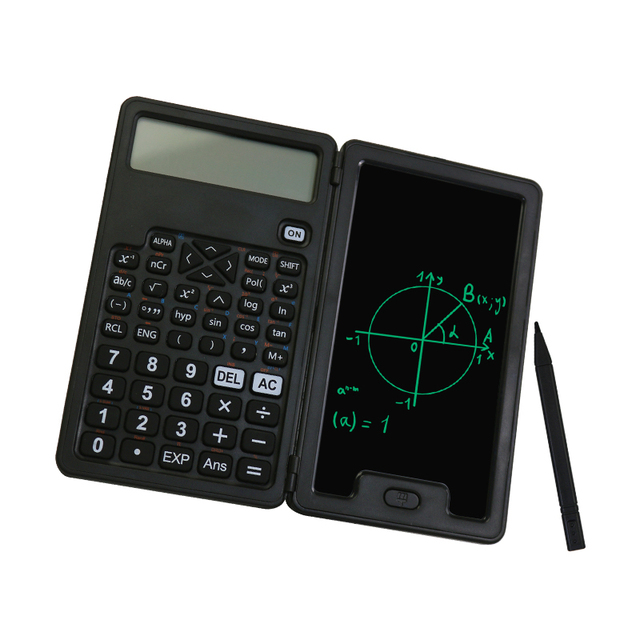 Scientific Calculator with 5 Inch Digital Notepad Lcd Writing Tablet Calculator Lcd Display 2 in One Calculator Office School