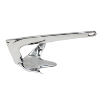Ancre Bruce en acier inoxydable 316 pour bateau et kayak marin 8 kg avec accessoire de polissage
