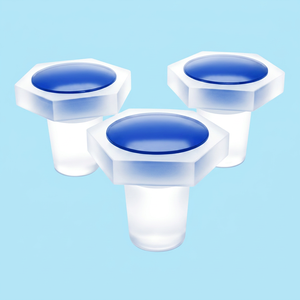 จุกปิดพลาสติก BIOLAB ขนาด 34 สีน้ำเงิน แบบกดสำหรับปิดผนึกขวดในห้องปฏิบัติการ ความจุ 10/19 ถึง 29/35 - Product Image 1