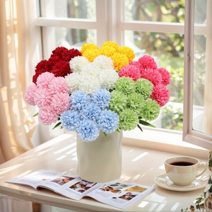 Ramo de <span class=keywords><strong>Flores</strong></span> <span class=keywords><strong>Artificiales</strong></span> de 10 Piezas - Arreglo Realista de Margaritas, Dalias y Crisantemos en Jarrón Blanco para Decoración del Hogar - Product Image 3