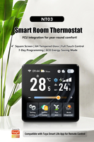 Thermostat WiFi pour maison intelligente Chauffage et refroidissement Systèmes d'interrupteurs intelligents Géofencing et programmation automatique Pompe à chaleur 2 tuyaux 4 tuyaux CVC