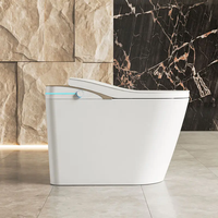 Cuvette de toilette intelligente en céramique à poser au sol, couleur or blanc, en promotion, pour salle de bain, WC automatique intelligent