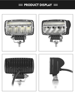 4.3 pouces phare carré LED lumière de travail camion éclairage ingénierie DRL SUV antibrouillard