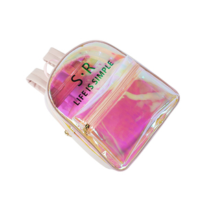 Mochila Iridiscente, 2 Piezas, Bolsa de Hombro Transparente Iridiscente Láser para Mujer, PVC Transparente con Lentejuelas Holográficas - Product Image 3