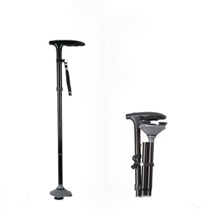 Canne de marche pliable à LED pour seniors, hauteur réglable, légère, durable, en aluminium, matériel de réadaptation thérapeutique - Product Image 1