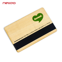 Carte magnétique en PVC plastique imitation bois CR80 CR50, carte Visa, carte cadeau