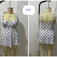 Vente en gros de maillots de bain de couleur unie, grande taille, robes à pois, maillots de bain sexy, bikinis push-up pour femmes