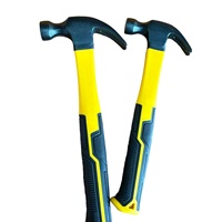 16oz Grade industriel 45 #   Marteau à griffes en acier avec manche en fibre de verre/caoutchouc pour outil à main antidérapant, fabricant d'outils de quincaillerie