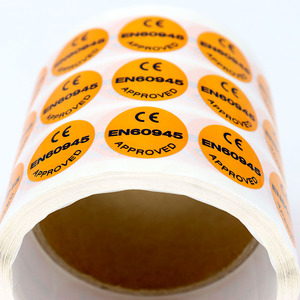 Rouleau rond brillant jaune personnalisé autocollants d'étiquette en vinyle étanche pour produits 3C - Product Image 2