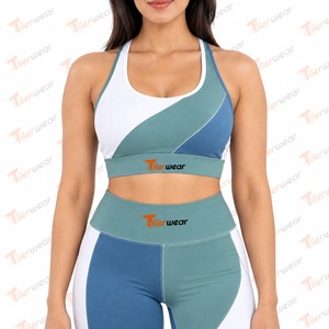 Custom Women Yoga Set Matching <b>Crop</b> Top <b>Leggings</b> Gym Workout Fitness Activewear Sportswear Clothing OEM Private Label Factory - Product Image 6