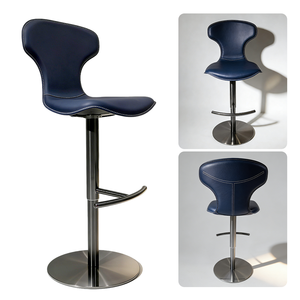 Living Room Chair Modern Chairs for Kitchen Island <b>Leather</b> <b>Bar</b> <b>Stools</b> with Backrest Dining - Product Image 5