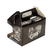 Caja de Embalaje de Comida Rápida Personalizada, Desechable, Caja para Hamburguesas, Contenedor de Alimentos para Llevar, Caja Ecológica para Hamburguesas