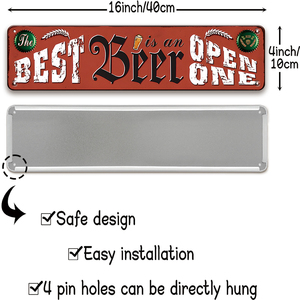 Targa in Metallo Vintage 'Best Beer Belly', Decorazione Divertente per Garage, Pub, Casa e Esterni - Product Image 4