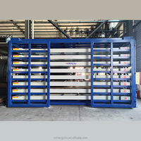 Estante de Almacenamiento Plegable Resistente de Chapa Metálica, Estructura de Acero Sólido, Alta Capacidad, Estante Vertical de 6 Niveles para Almacenamiento de Placas Metálicas