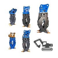 Grappin hydraulique multifonctionnel de haute qualité pour excavatrice, grappin rotatif pour bois et grumes, avec garantie d'un an