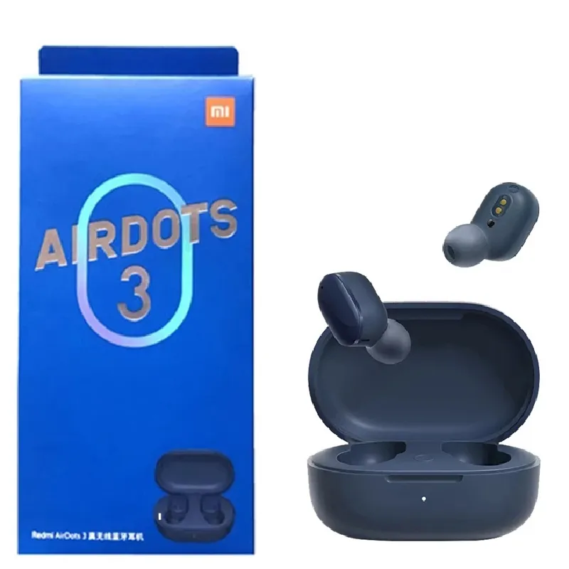 Xiaomi redmi novo fone de ouvido airdots 3 mi, fone de ouvido wireless verdadeiro, fones de ouvido básicos 3, vermelho mi airdots, estoque 2021