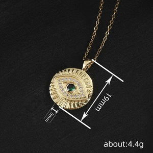 Collana con Ciondolo a Occhio per Donna, Catena Geometrica Mistica per Clavicola, Gioiello Elegante per Uso Quotidiano - Product Image 4