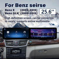 Système CarPlay à double écran de 25,6 pouces pour lecteur DVD de voiture 1 Din, navigation GPS Android, Mercedes E GLK W212 09-15, conduite à droite