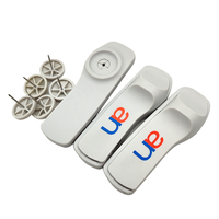Étiquette de sécurité antivol imprimable avec logo, boucle de sécurité EAS AM, étiquette de sécurité pour vêtements, étiquette RFID dure 58 kHz avec alarme intégrée pour couverture