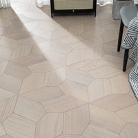 Nouveau parquet en bois composite multicouche à motifs géométriques irréguliers, en chêne naturel façonné en pentagone