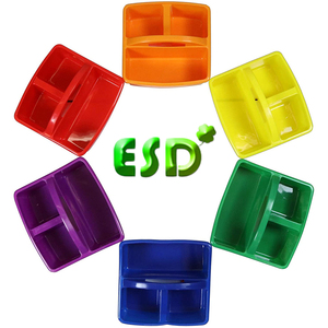 ESD Colorful Utility <strong>Tool</strong> Plastic School Supplies Desk <strong>Caddy</strong> With Handle - Product Image 3